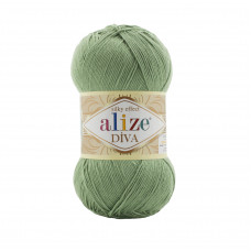 Farbe 852 schlammgrün - ALIZE Diva Uni Microfaser 100g