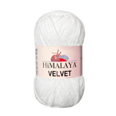 Farbe 90001 weiss - Himalaya Velvet 100g - Chenille Garn