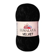 Farbe 90011 schwarz - Himalaya Velvet  100g - Chenille Garn