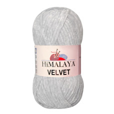 Farbe 90025 silbergrau - Himalaya Velvet  100g - Chenille Garn
