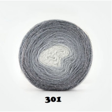 Farbe 301 - Papatya CAKE Silver- 150g (grautöne+Silberfaden)